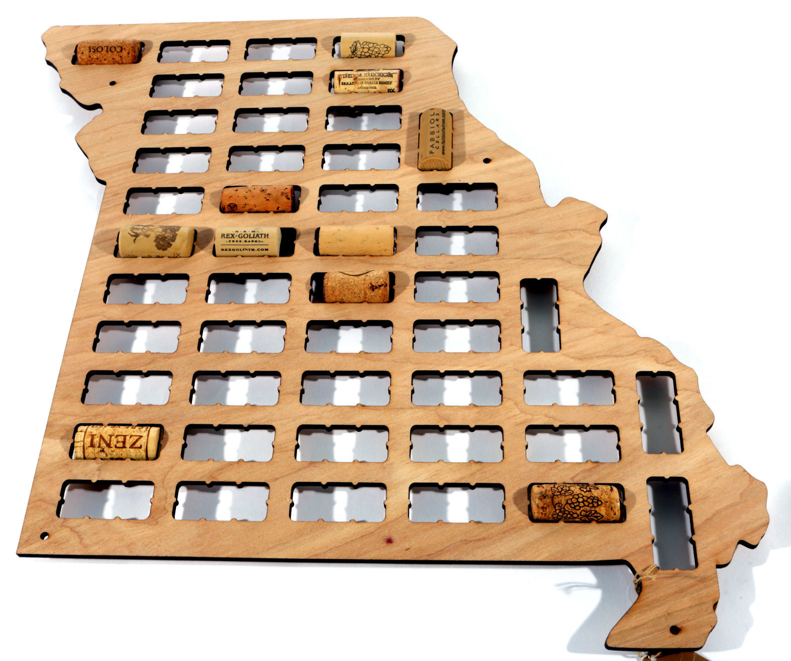 Missouri state-shaped cork holder